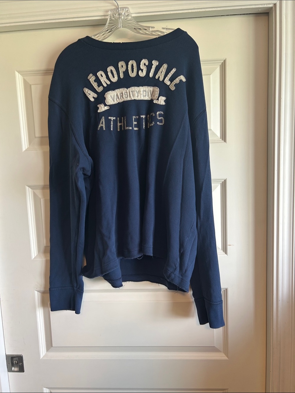 Aeropostale Navy Blue Crewneck Sweater with White Lettering